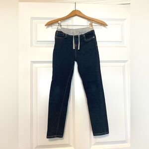 Cat and Jack skinny fit dark blue jean with drawstring waist size 6X